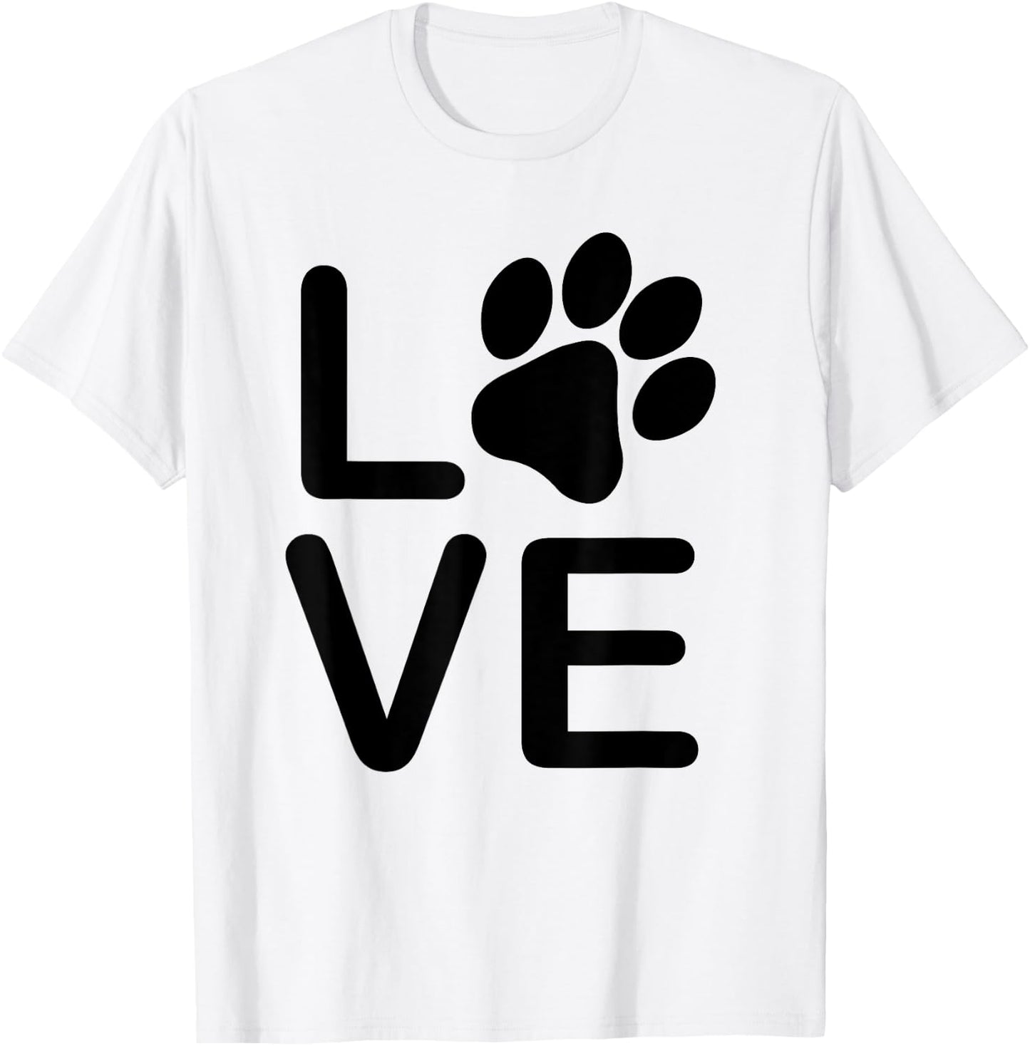 I Love My Dog - Girls Guys Paw Print . T-Shirt - T-Shirt | White