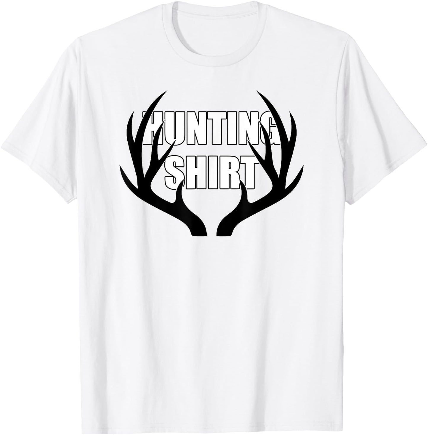 Deer Hunting Whitetail Buck Antlers Orange T-Shirt - T-Shirt | White