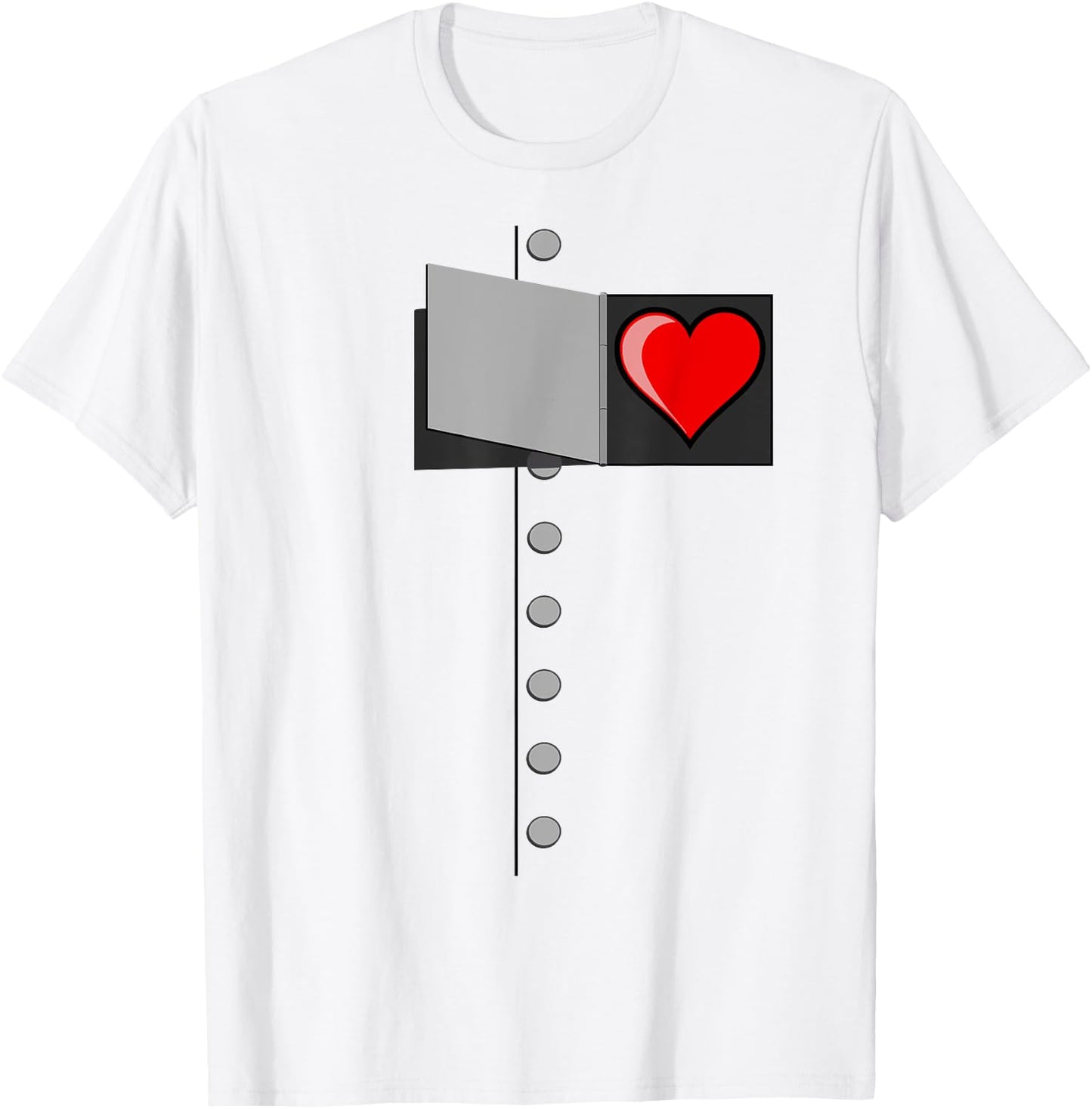 Tin Man Heart Halloween Wizard of OZ Tin Man Costume T-Shirt - T-Shirt | White