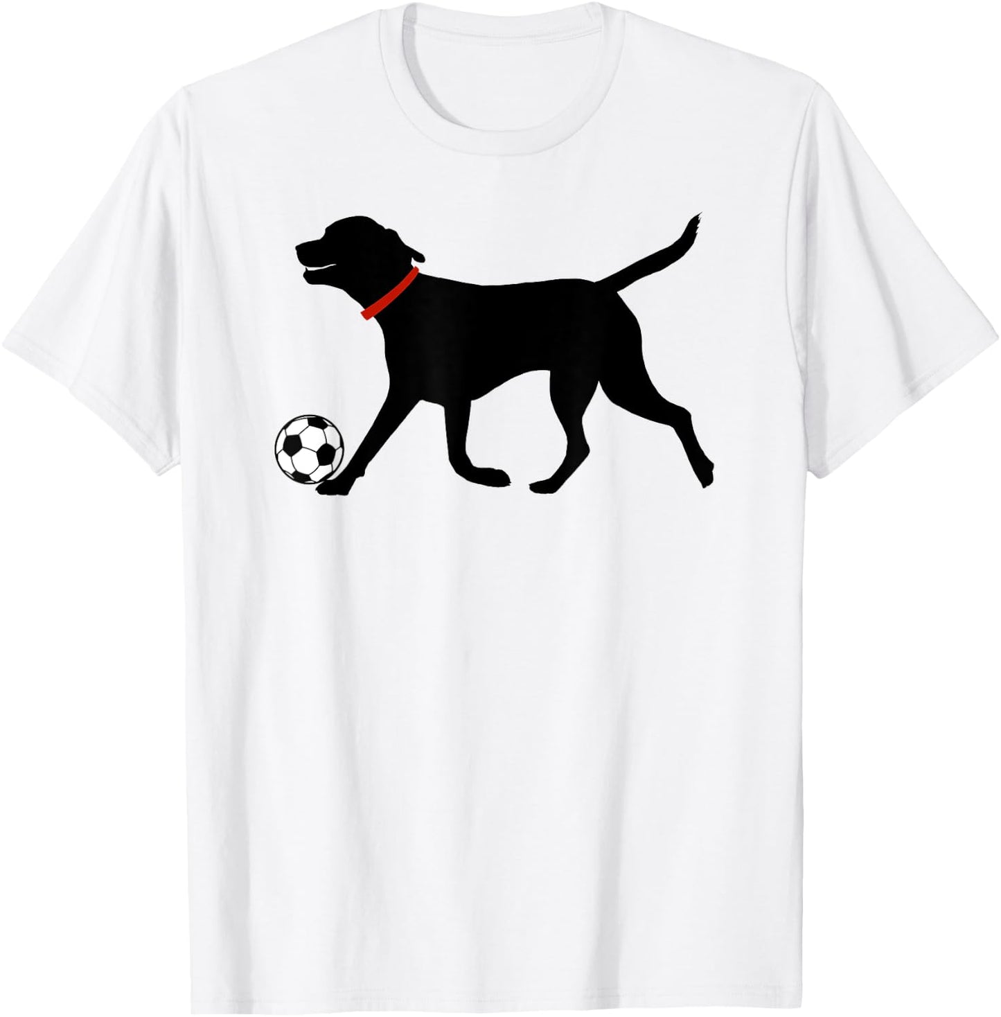 Labrador Retriever Shirt Play Soccer Black Lab Soccer Ball T-Shirt - T-Shirt | White