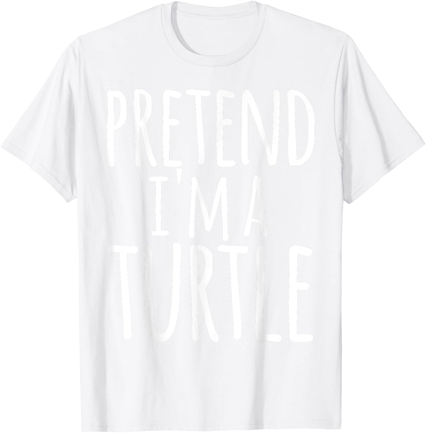 Funny Easy Lazy Halloween PRETEND I'M A TURTLE Costume T-Shirt - T-Shirt | White