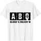 Travel "ABQ Airport Coordinates" T-Shirt - T-Shirt | White