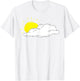 White Cloud With Sun Shining Men Women Kids T-Shirt - T-Shirt | White