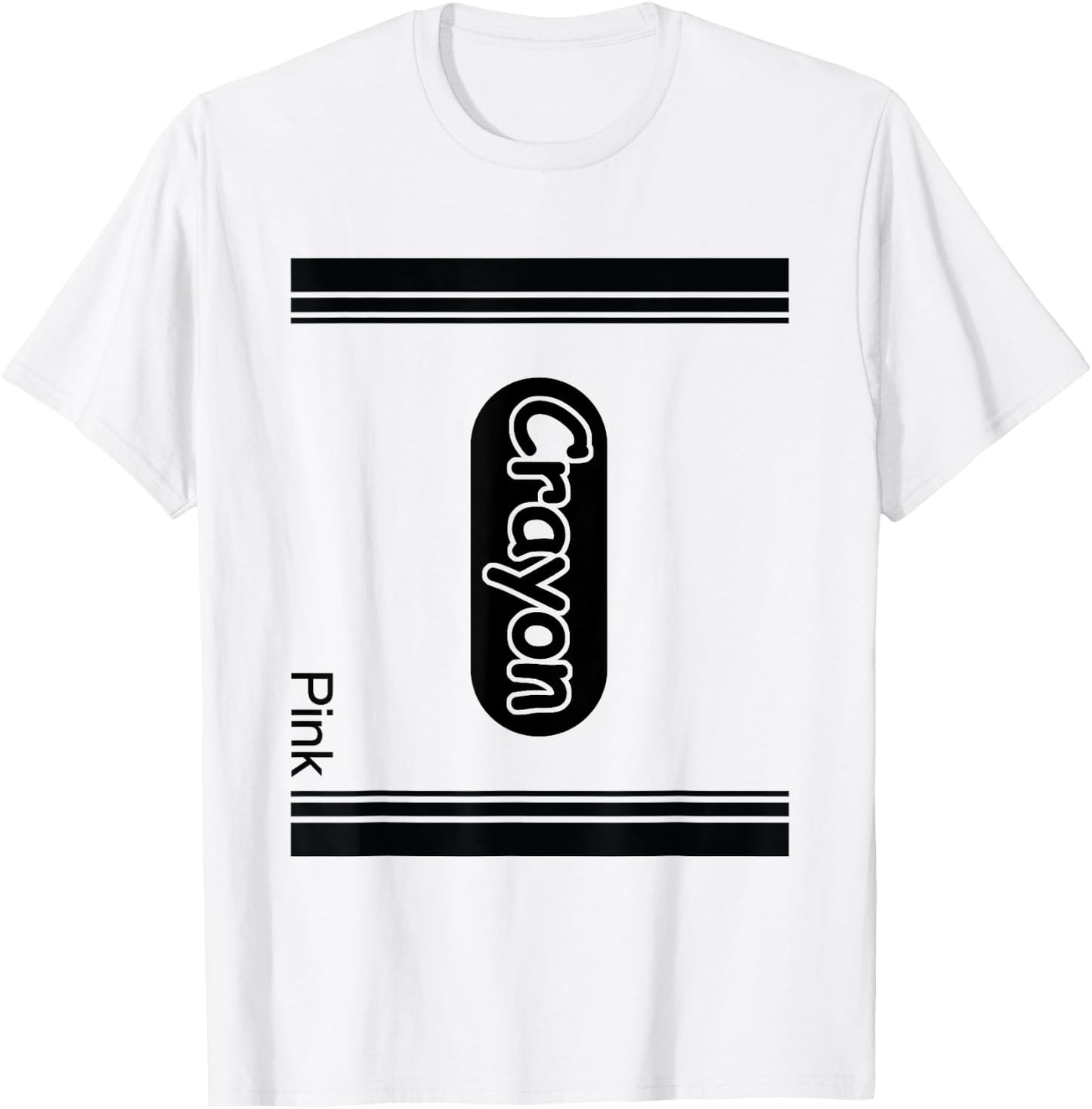 Pink Crayon Halloween Costume Adult T-Shirt - T-Shirt | White