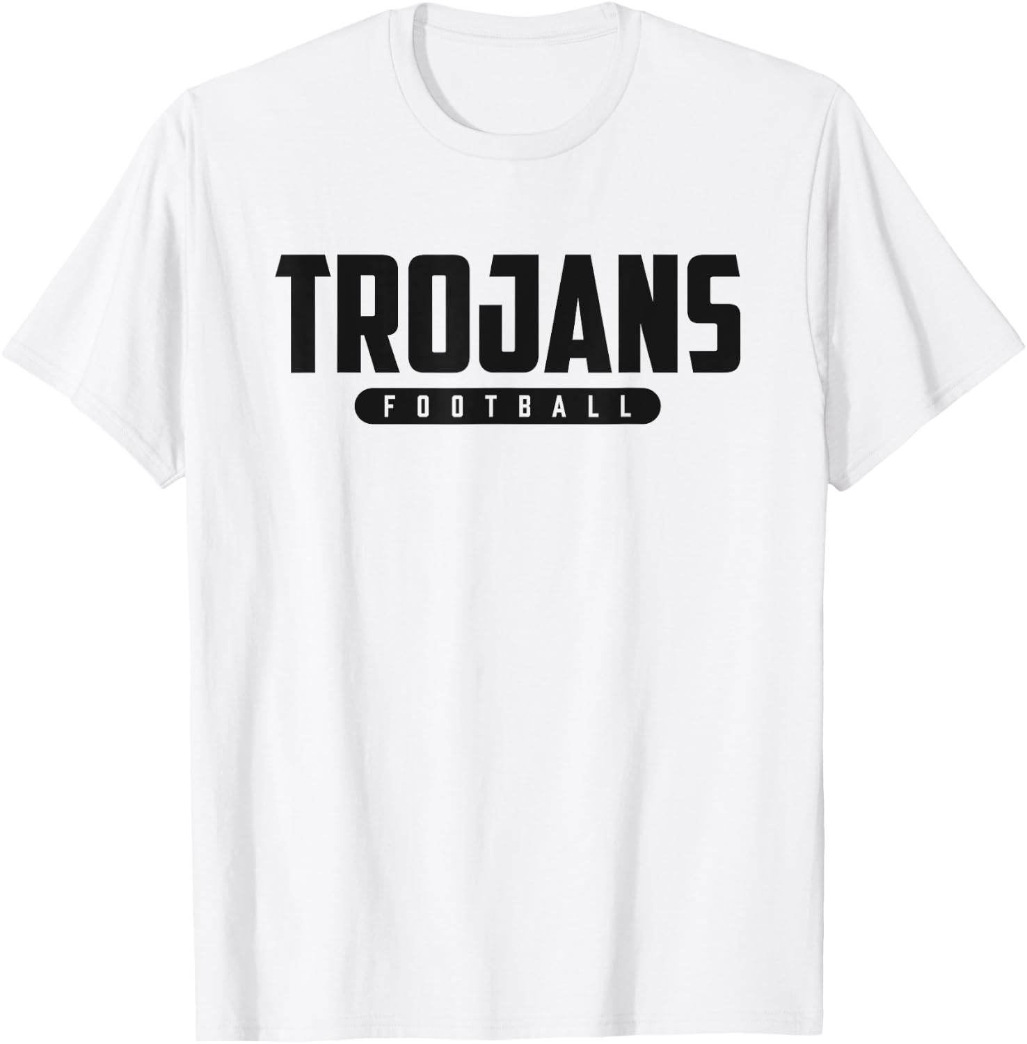 Green Sea Floyds Trojans Football T-Shirt - T-Shirt | White