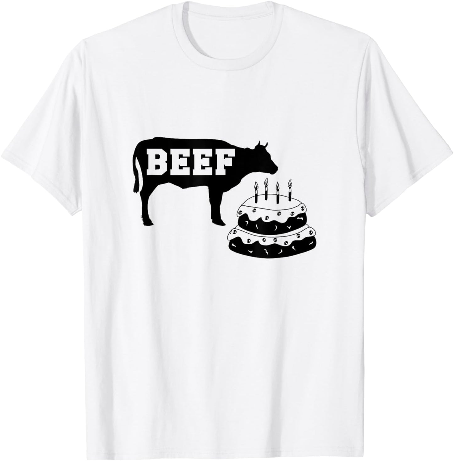 Beef Cake funny saying gym workout weightlifting T-Shirt - T-Shirt | White