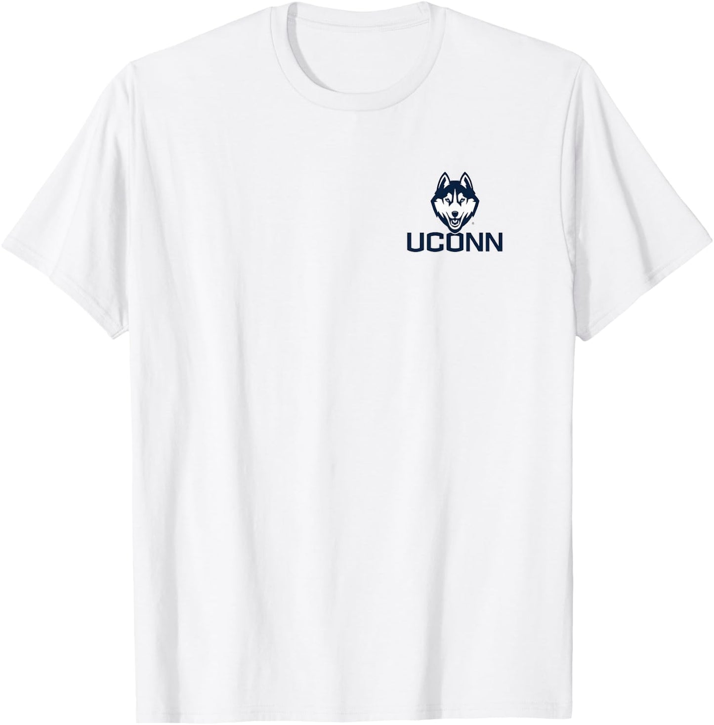 Connecticut Huskies Front/Back Basketball Red Licensed T-Shirt - T-Shirt | White