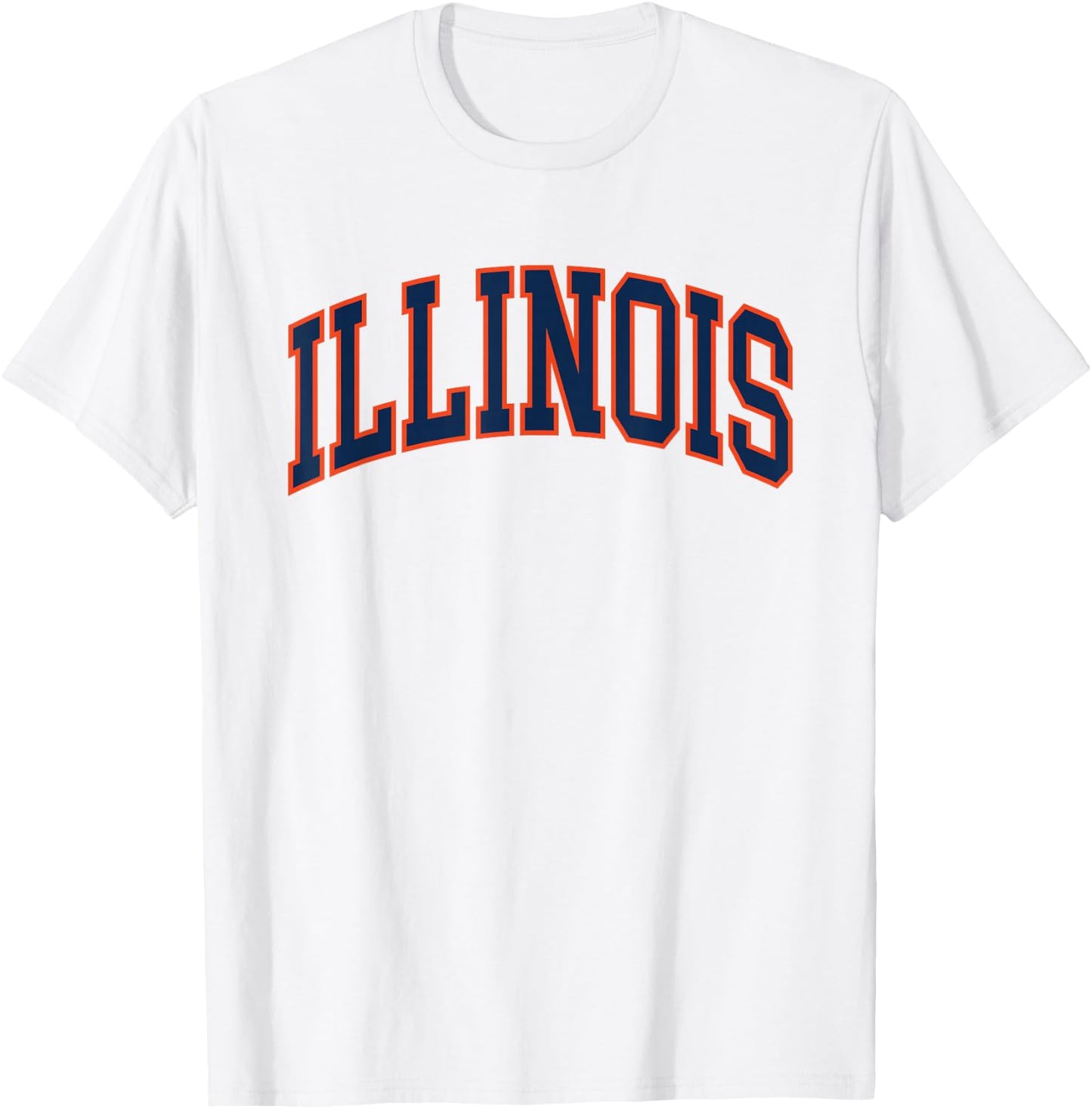 Retro Illinois Vintage Illinois Blue Orange Throwback IL T-Shirt - T-Shirt | White