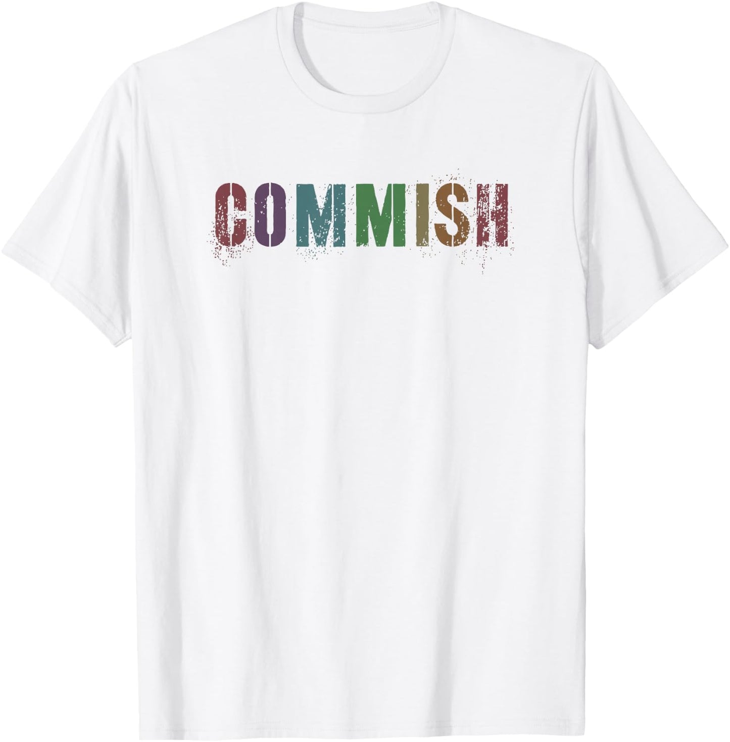 Vintage COMMISH Fantasy Football Commissioner Basketball T-Shirt - T-Shirt | White