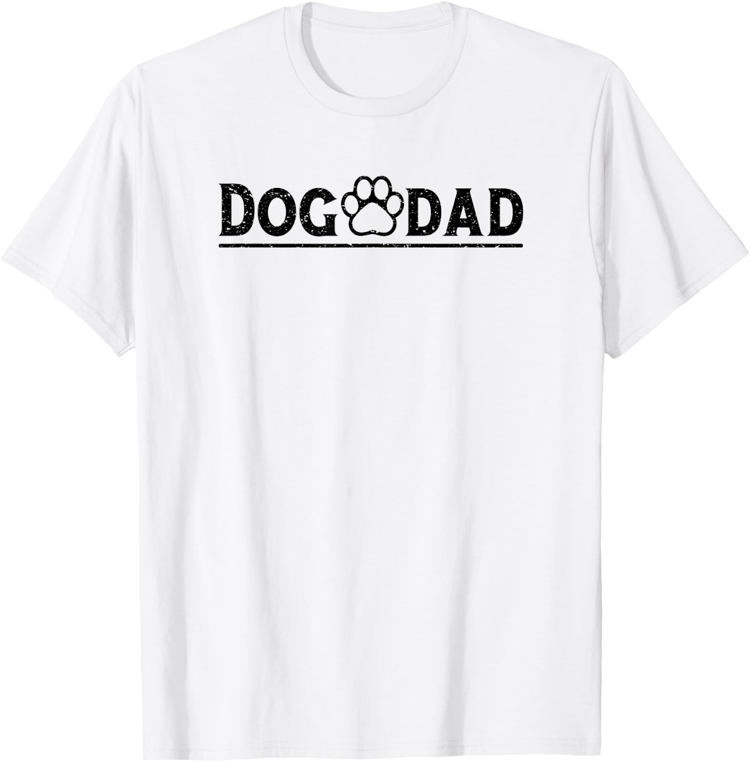 Dog Dad Funny Dog Paw Dog Father Dad Owner Father's Day T-Shirt - T-Shirt | White