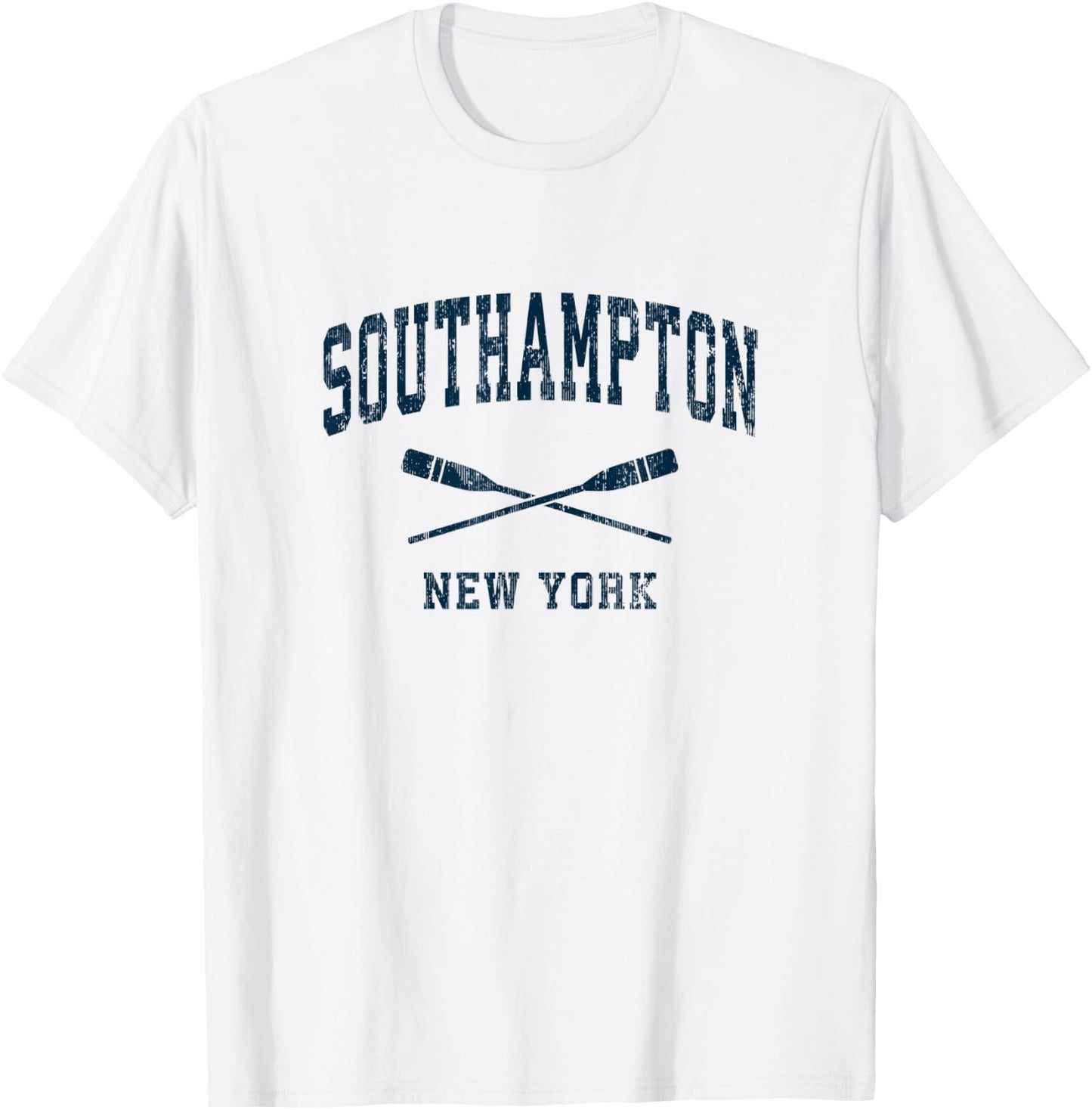 Southampton New York Vintage Nautical Paddles Sports Oars T-Shirt - T-Shirt | White