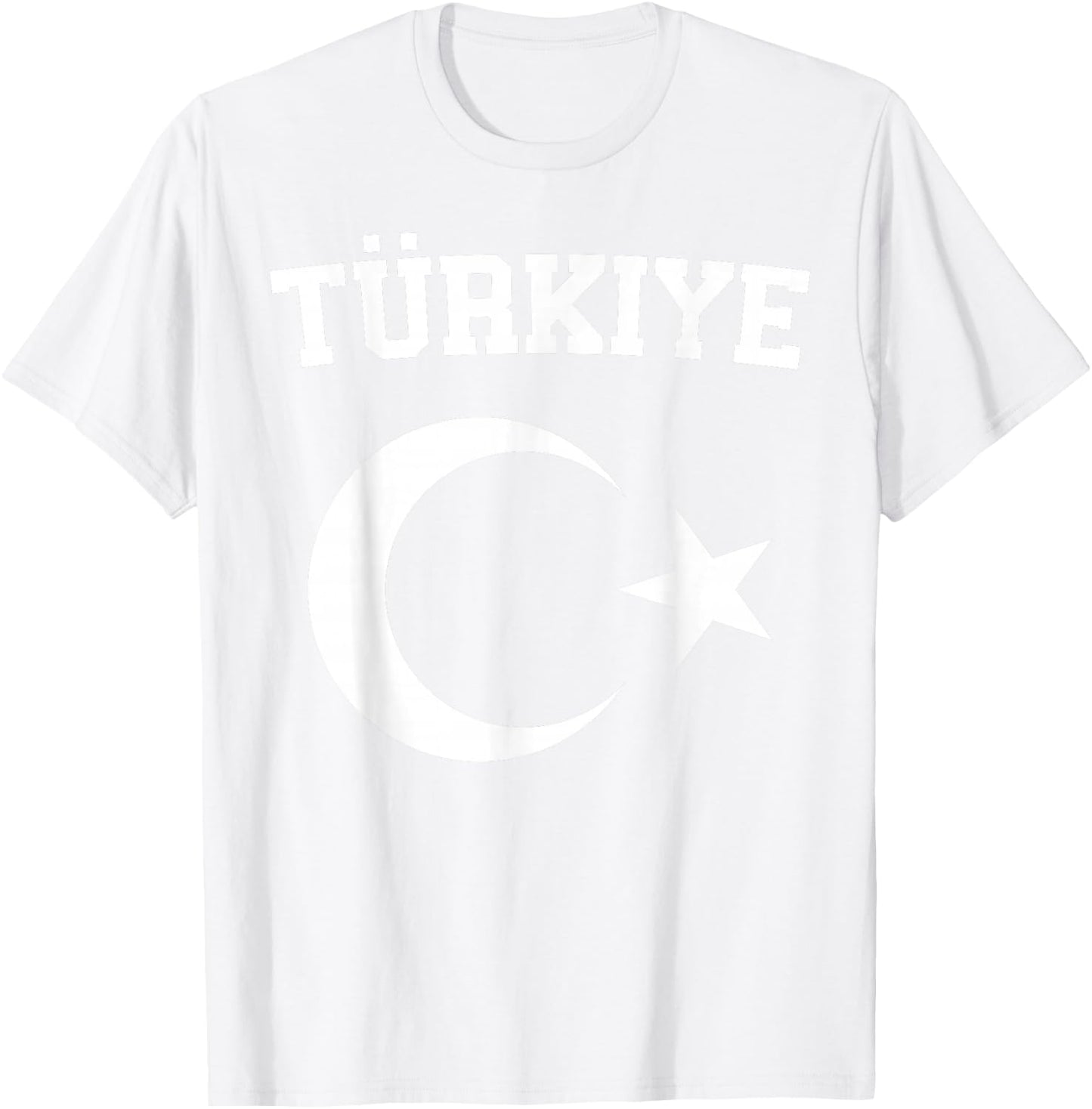 Turkish Flag Türkiye Bayragi Half Moon and Star Turkey , red T-Shirt - T-Shirt | White