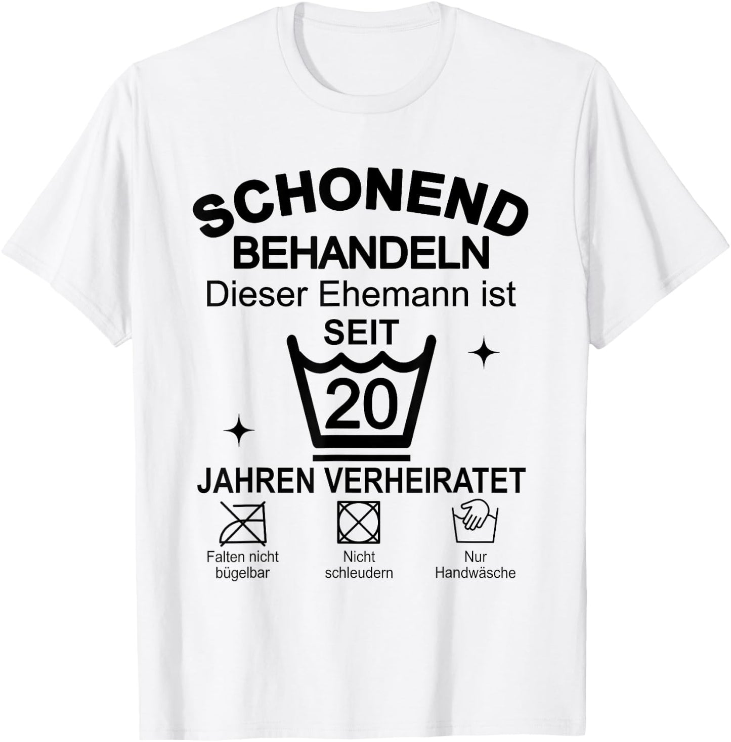 Porzellanhochzeit 20. Hochzeitstag 20 Jahre Ehemann T-Shirt - T-Shirt | White