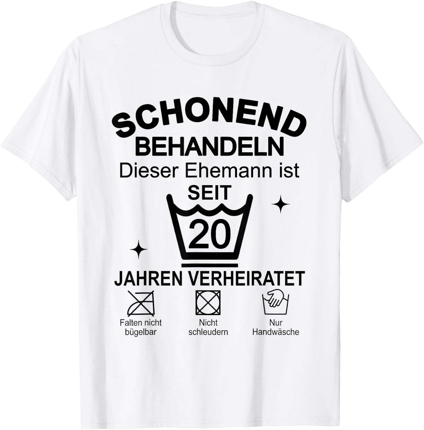 Porzellanhochzeit 20. Hochzeitstag 20 Jahre Ehemann T-Shirt - T-Shirt | White