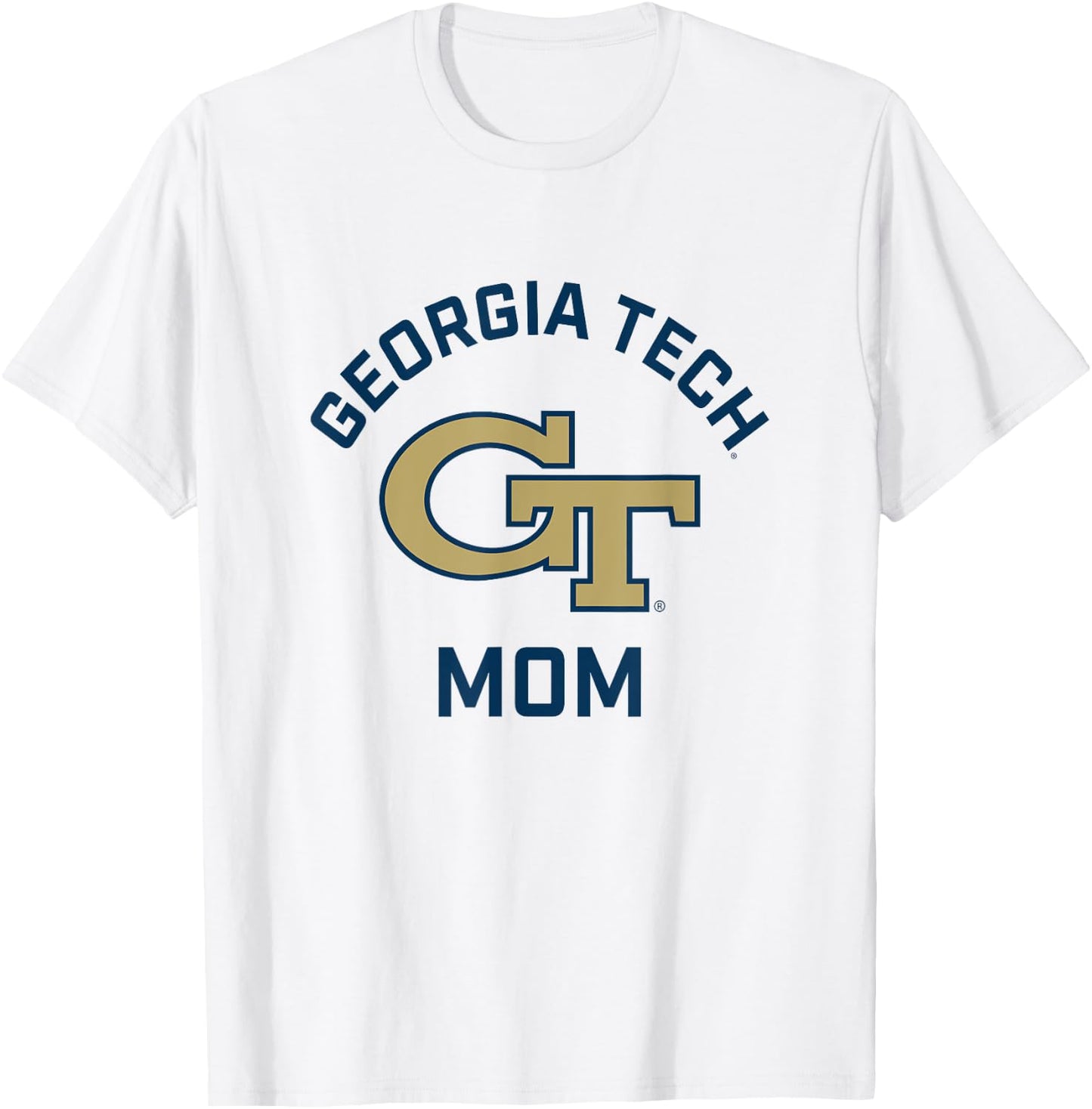 Georgia Tech Yellow Jackets Arched Mom T-Shirt - T-Shirt | White