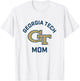Georgia Tech Yellow Jackets Arched Mom T-Shirt - T-Shirt | White