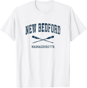 New Bedford Massachusetts Vintage Nautical Paddles Sports Oa T-Shirt - T-Shirt | White