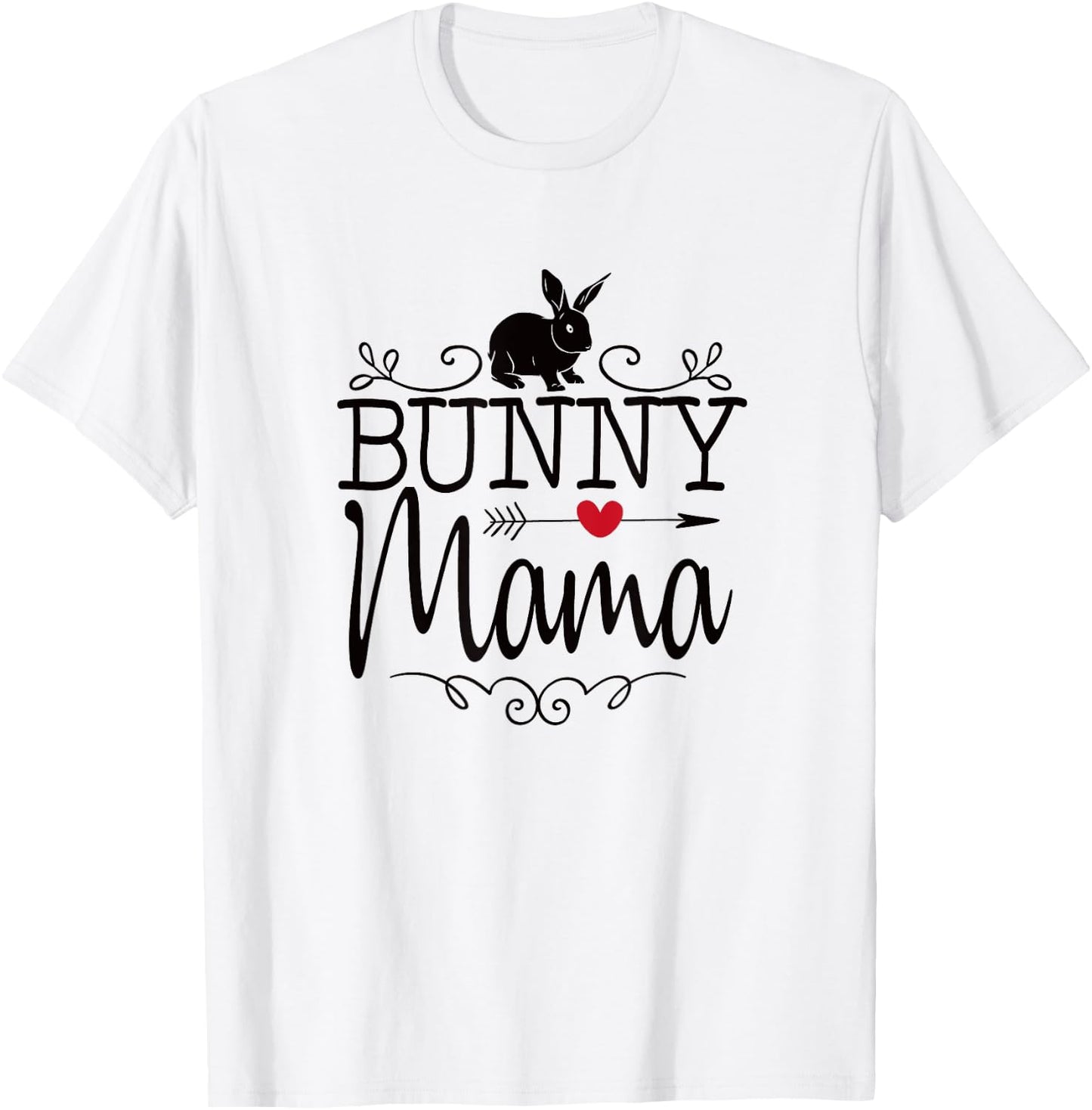 Bunny Mama Rabbit Mom Graphic and Girls T-Shirt - T-Shirt | White