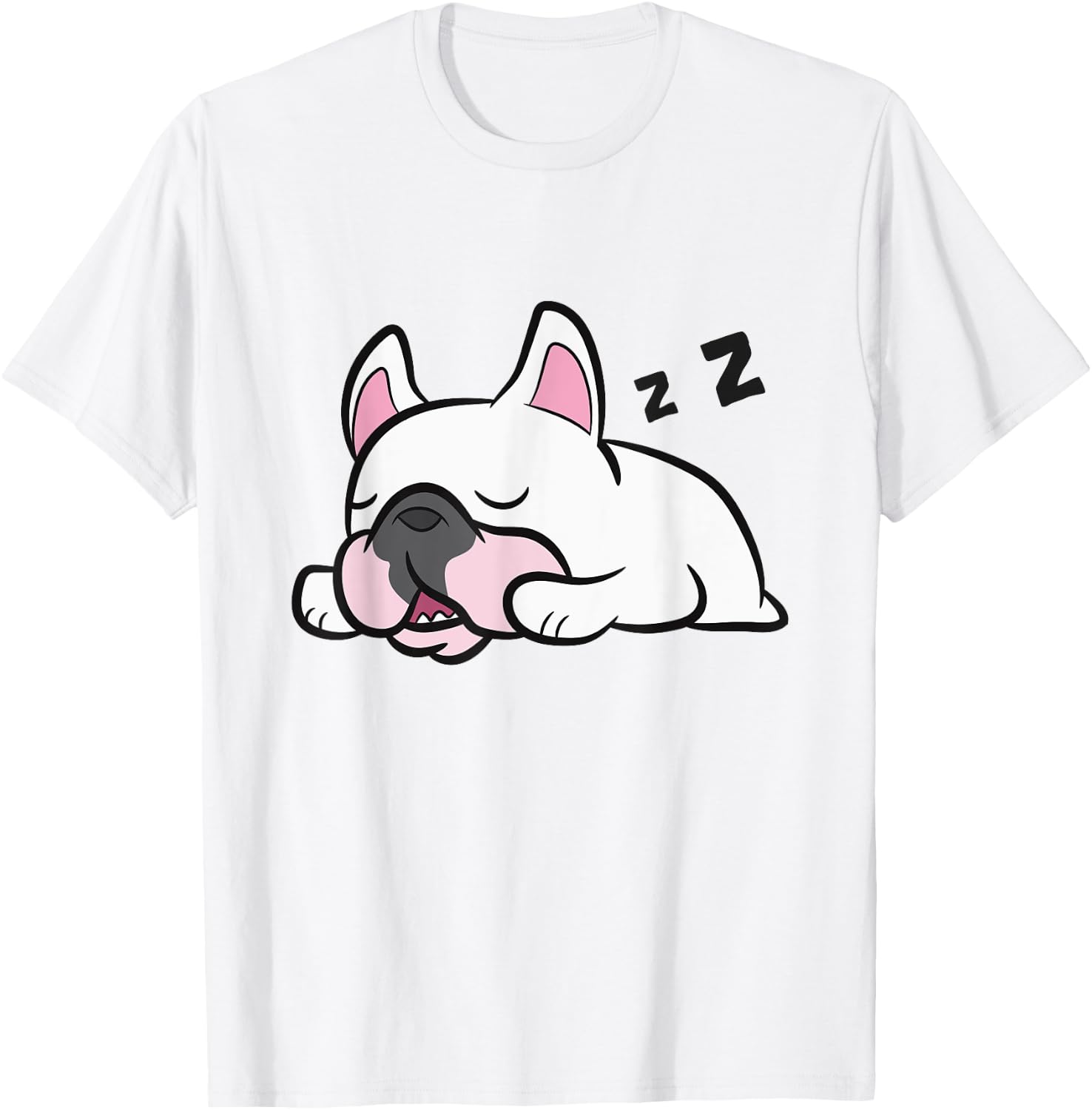 French Bulldog Puppy Sleeping Tired French Bulldog Men Women Girls Kids T-Shirt - T-Shirt | White