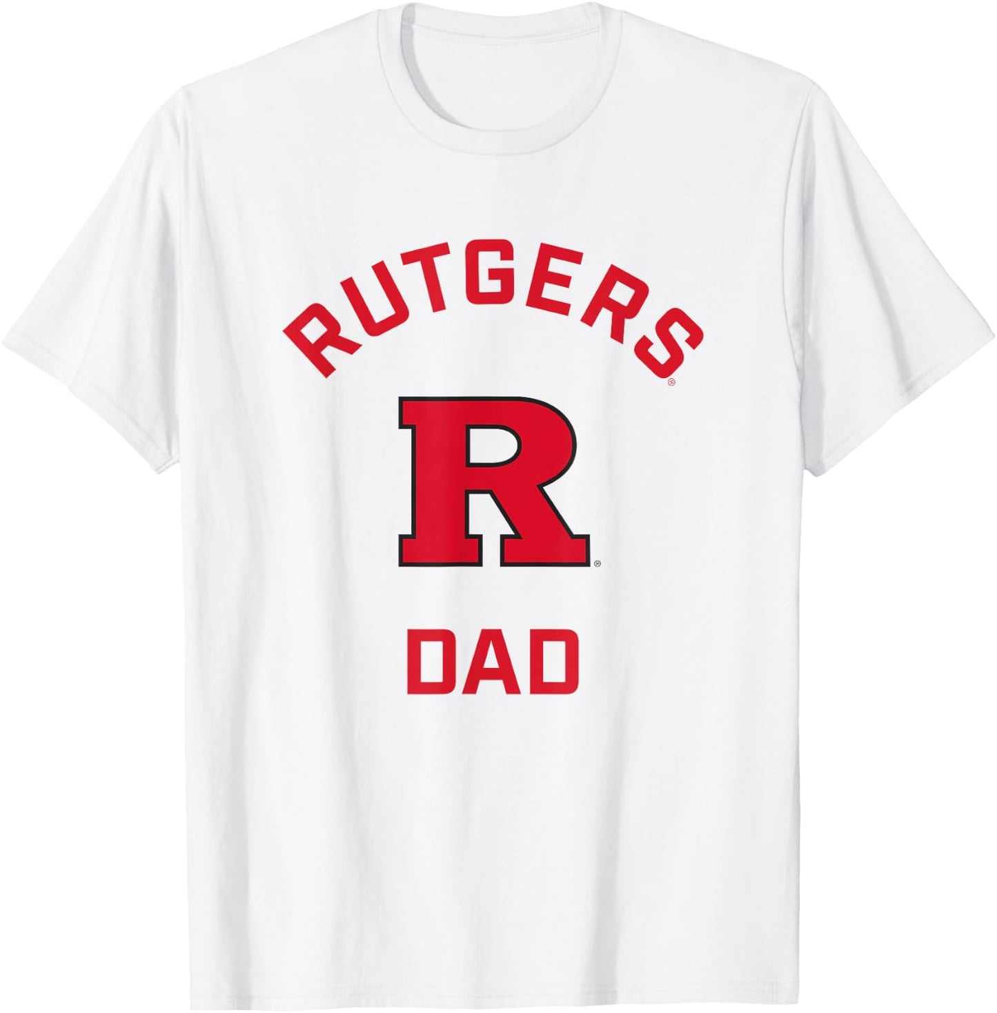 Rutgers University Scarlet Knights Arched Dad T-Shirt - T-Shirt | White