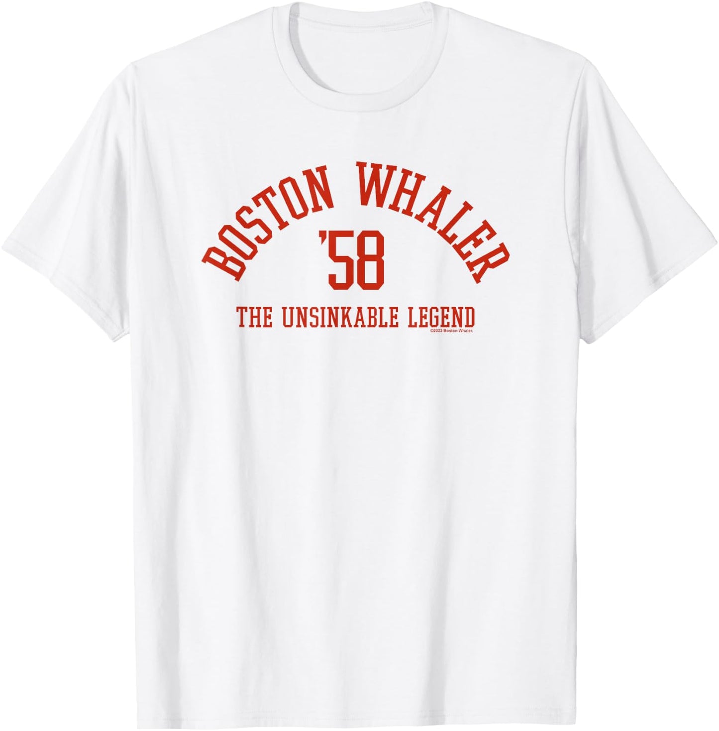 Boston Whaler Boston Collegiate Red T-Shirt - T-Shirt | White