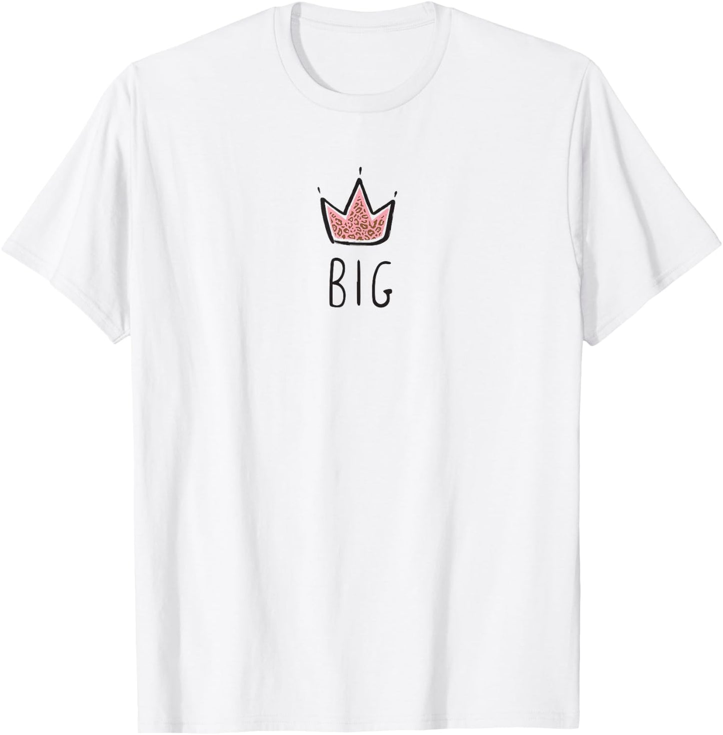 Crown Princess Leopard Little / G Big Sorority Reveal T-Shirt - T-Shirt | White