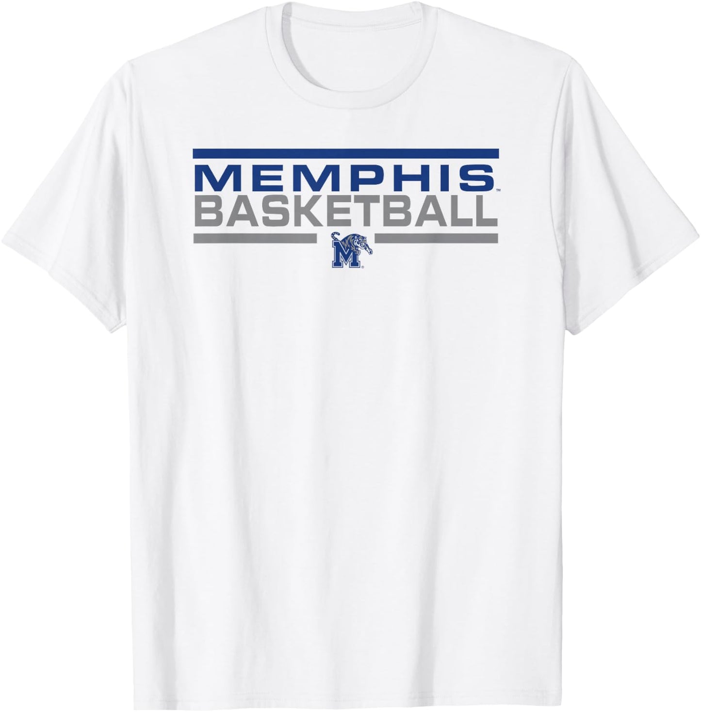 Memphis Tigers Basketball Varsity White Officially Licensed T-Shirt - T-Shirt | White