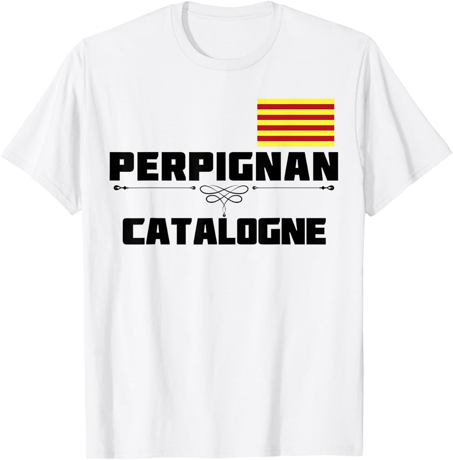 Rugby Club Perpignan Catalonia Man Supporter Catalan , white, S T-Shirt - T-Shirt | White