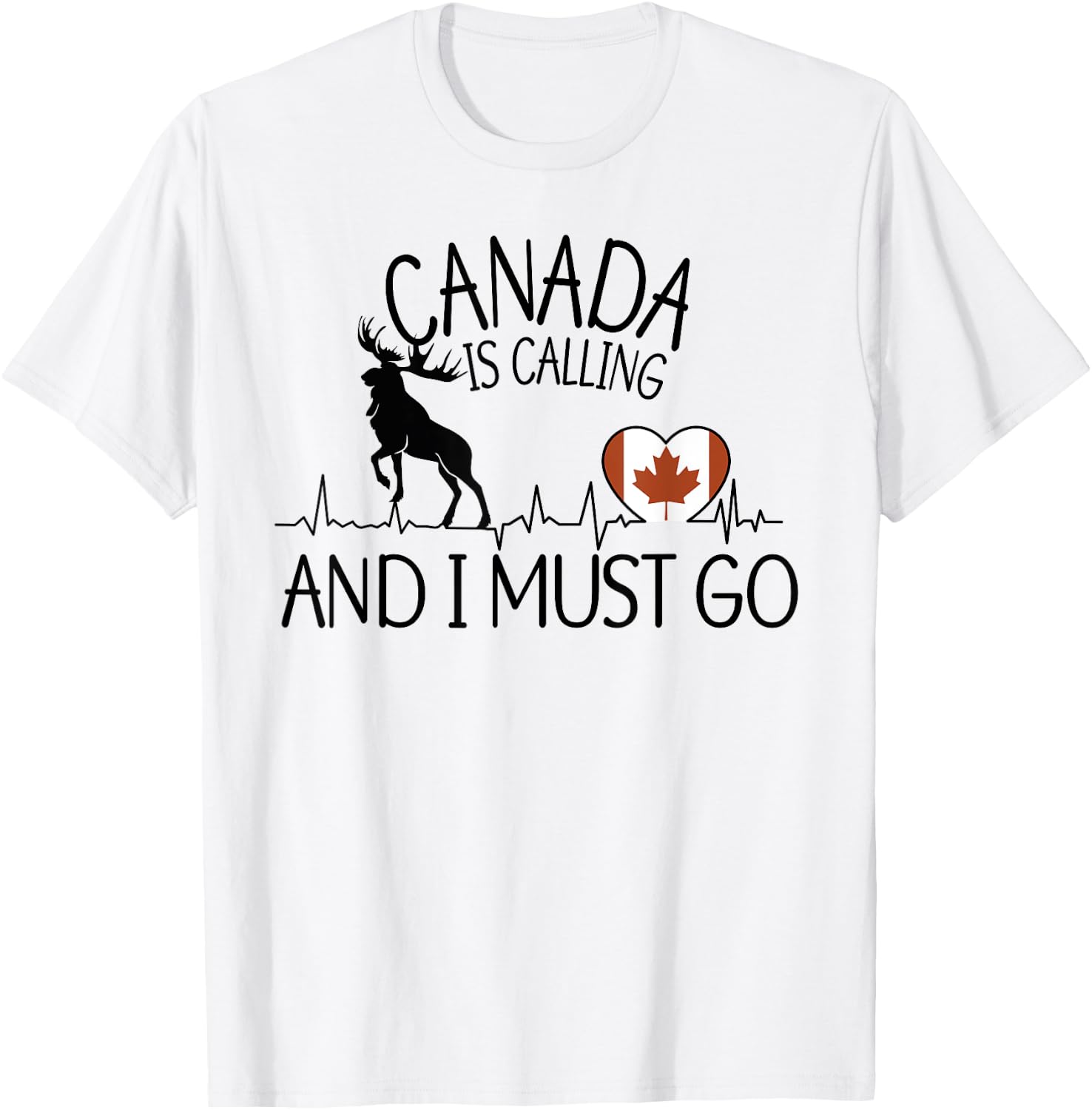 Kanada Ruft und ich muss los - Funny Canada , gray T-Shirt - T-Shirt | White