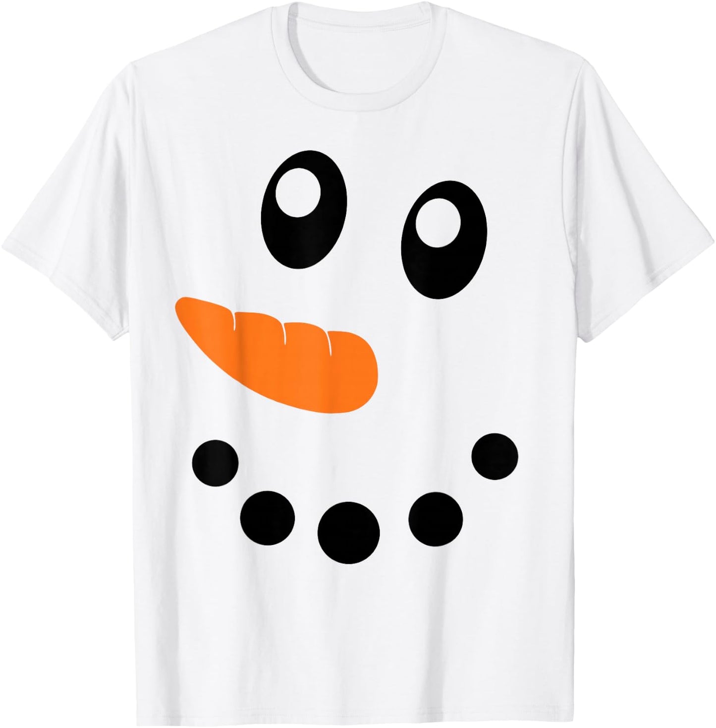 Snowman Costume Face Funny Women Kids Child Men's , White T-Shirt - T-Shirt | White