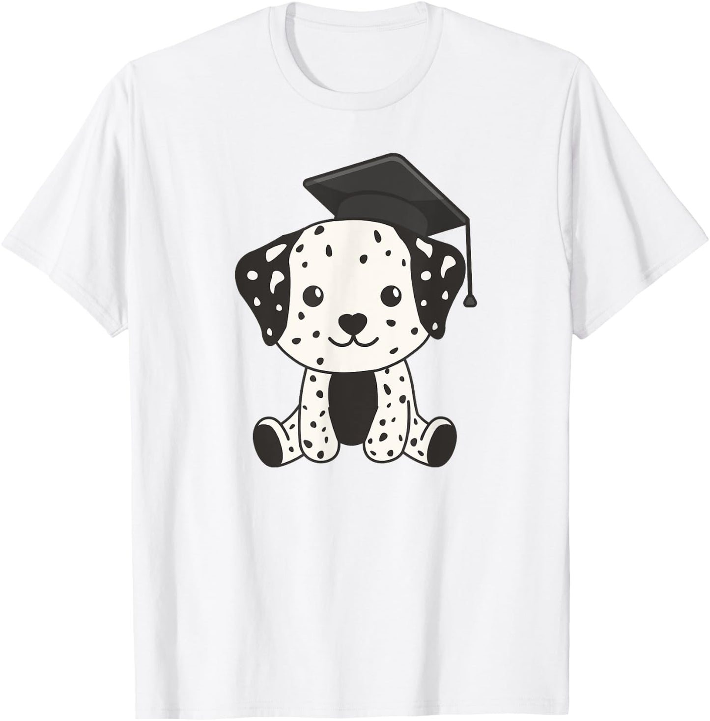 Kids School Kindergarten Dalmatian Graduation T-Shirt - T-Shirt | White