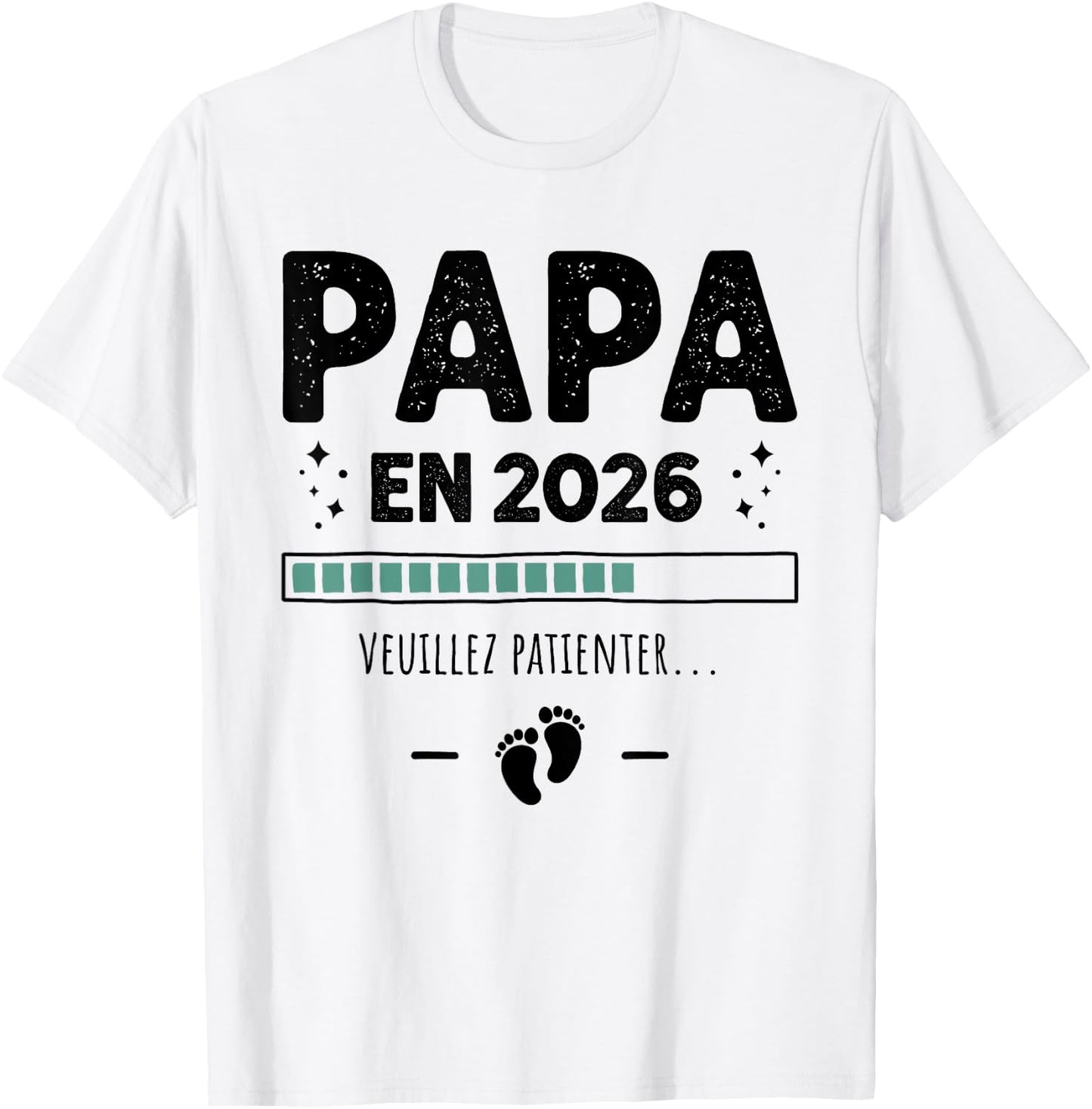 Futur Papa Funny - Humour Announcement Pregnancy Dad 2026 T-Shirt - T-Shirt | White