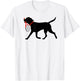 Tennis T shirt Labrador Fetch Tennis Racket Black Lab Shirt T-Shirt - T-Shirt | White