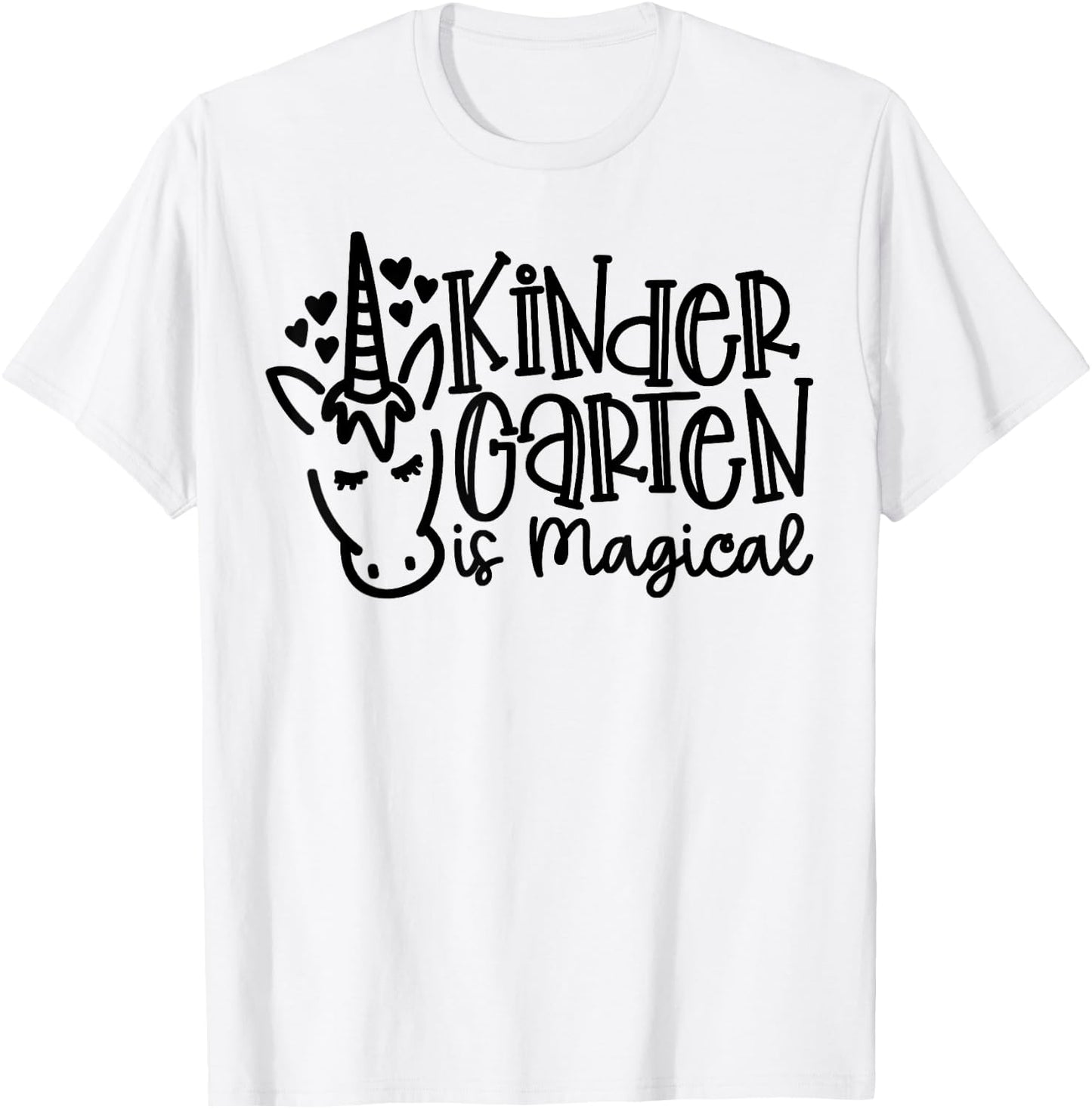 Kindergarten Is Magical Unicorn Vibes First Day Of School T-Shirt - T-Shirt | White