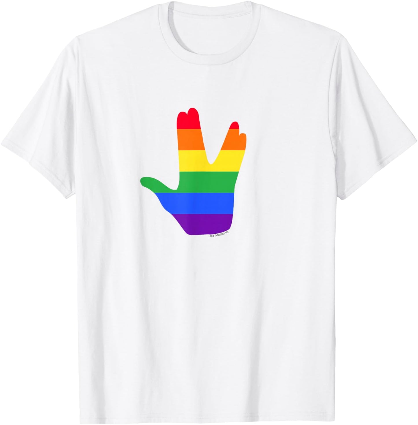 Star Trek Pride Vulcan Salute T-Shirt - T-Shirt | White
