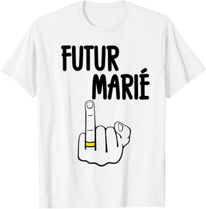Futur Marié Enterrement Vie De Garçon EVG Humour , white, S T-Shirt - T-Shirt | White