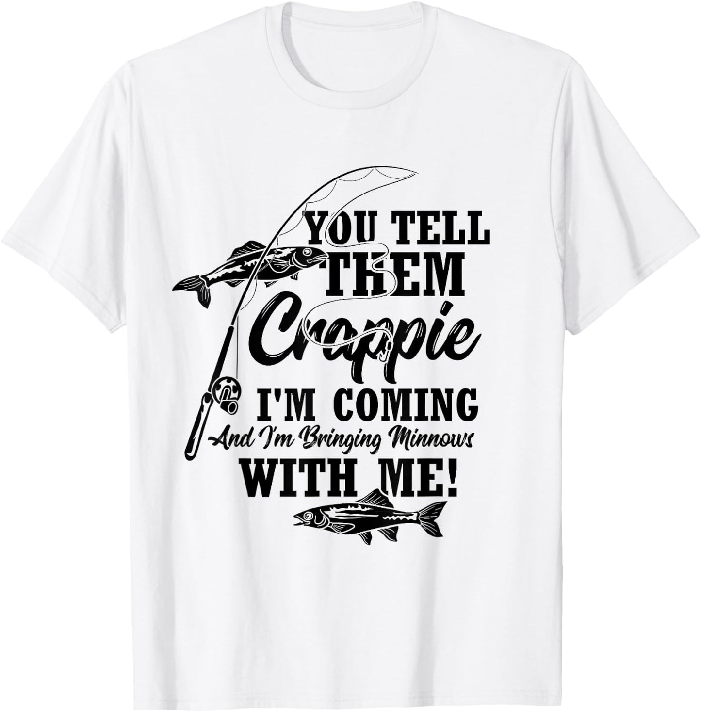 Crappie Fishing Angler T-Shirt - T-Shirt | White