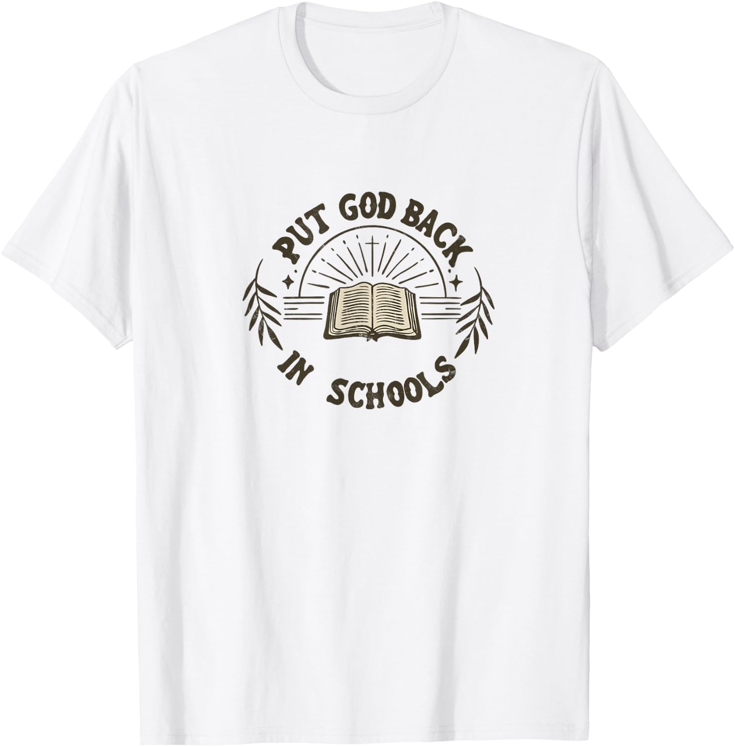 Put God Back In Schools Bible Christian Jesus Teacher T-Shirt - T-Shirt | White