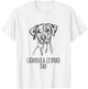 Line Art Best Dog Dad Men - Catahoula Leopard T-Shirt - T-Shirt | White