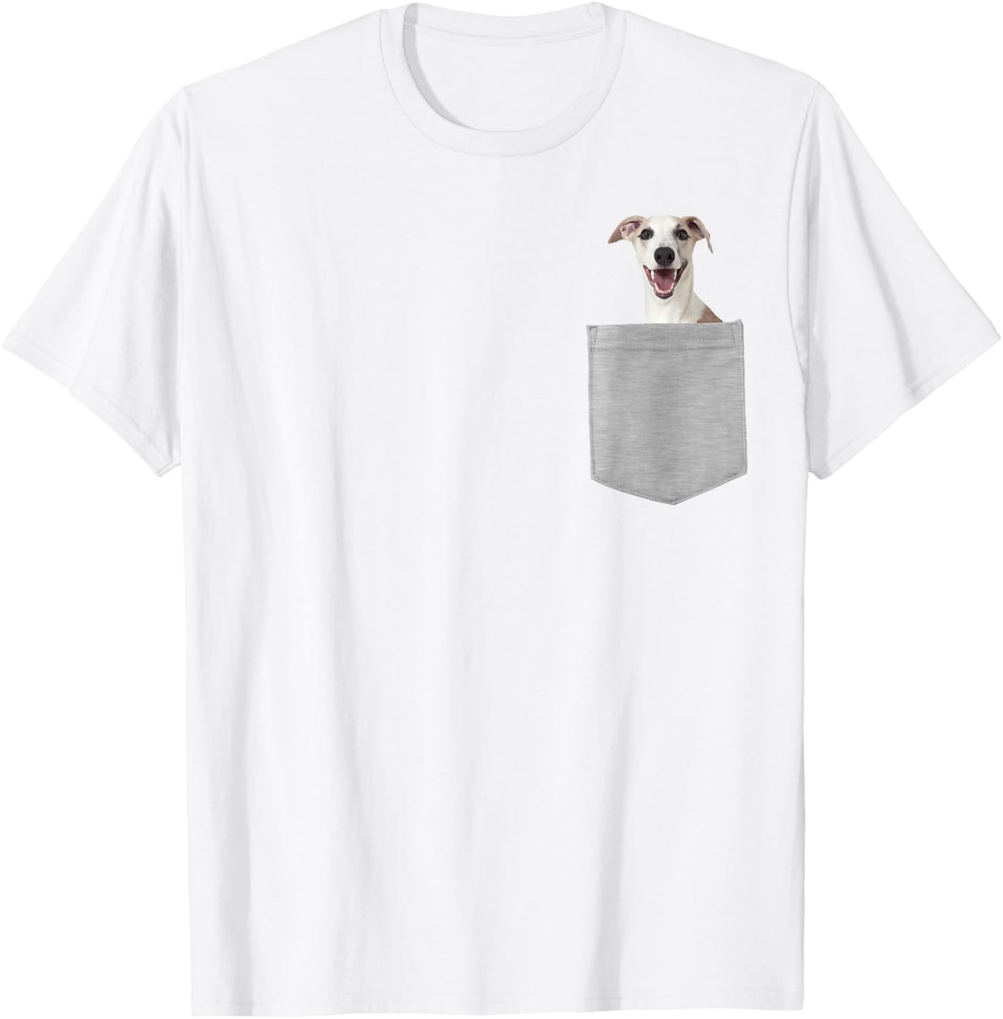 Dog in Your Pocket Whippets t shirt shirt Medium Heather Grey T-Shirt - T-Shirt | White