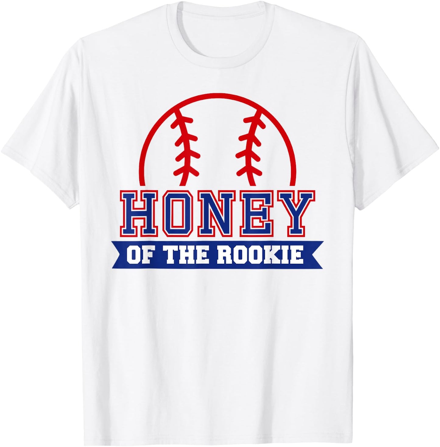 Honey of Rookie 1st Birthday Baseball Theme Matching Party T-Shirt - T-Shirt | White