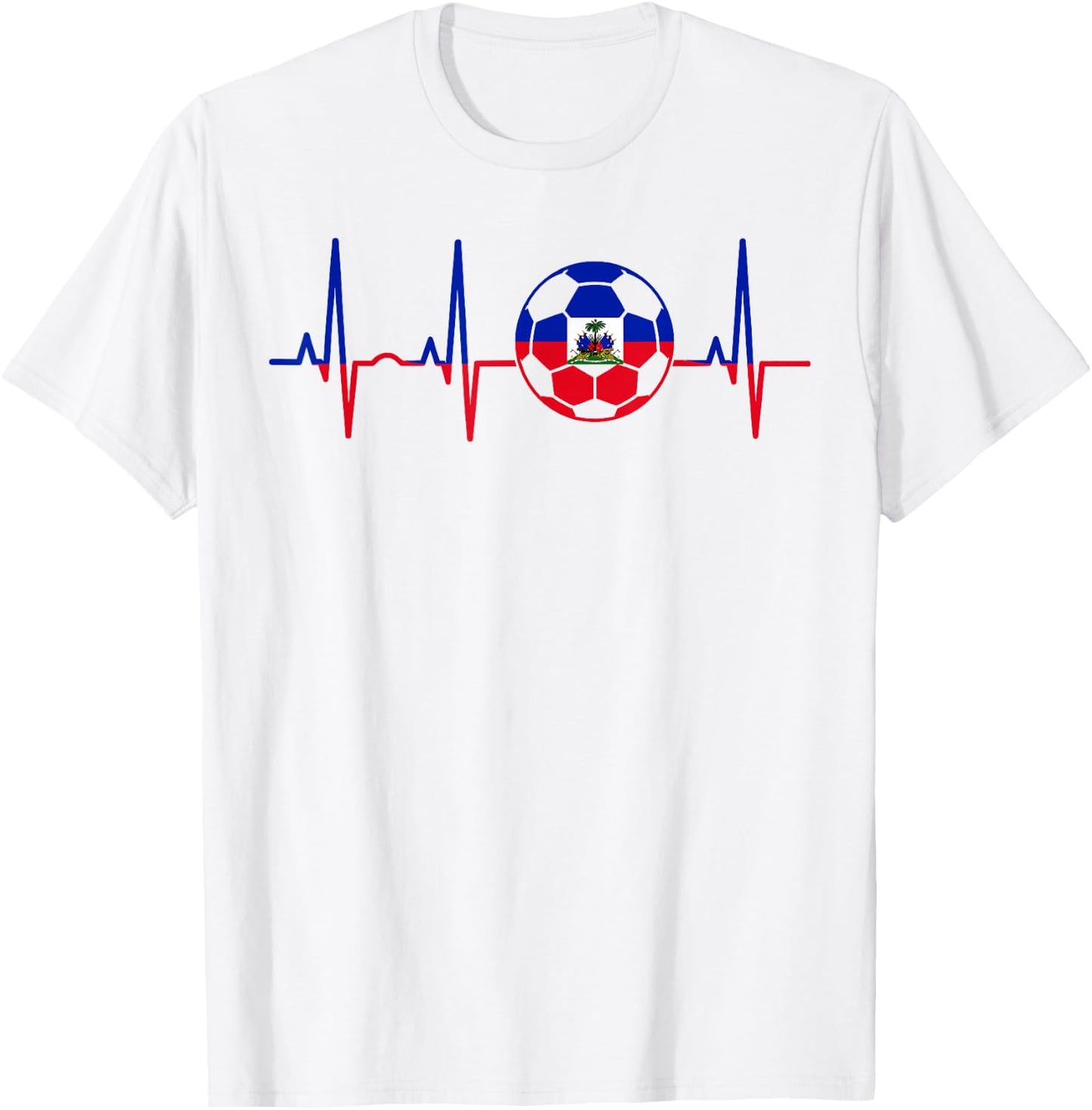 Haiti Haitian Flag Pride Men Women Kids Haitian Heartbeat T-Shirt - T-Shirt | White