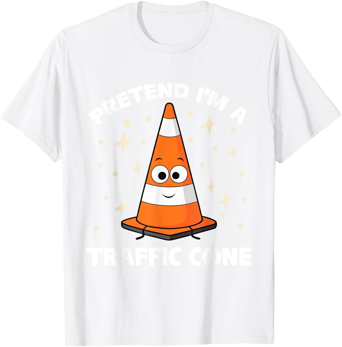 Safety Road Cone Lazy Halloween Pretend I'm A Traffic Cone T-Shirt - T-Shirt | White