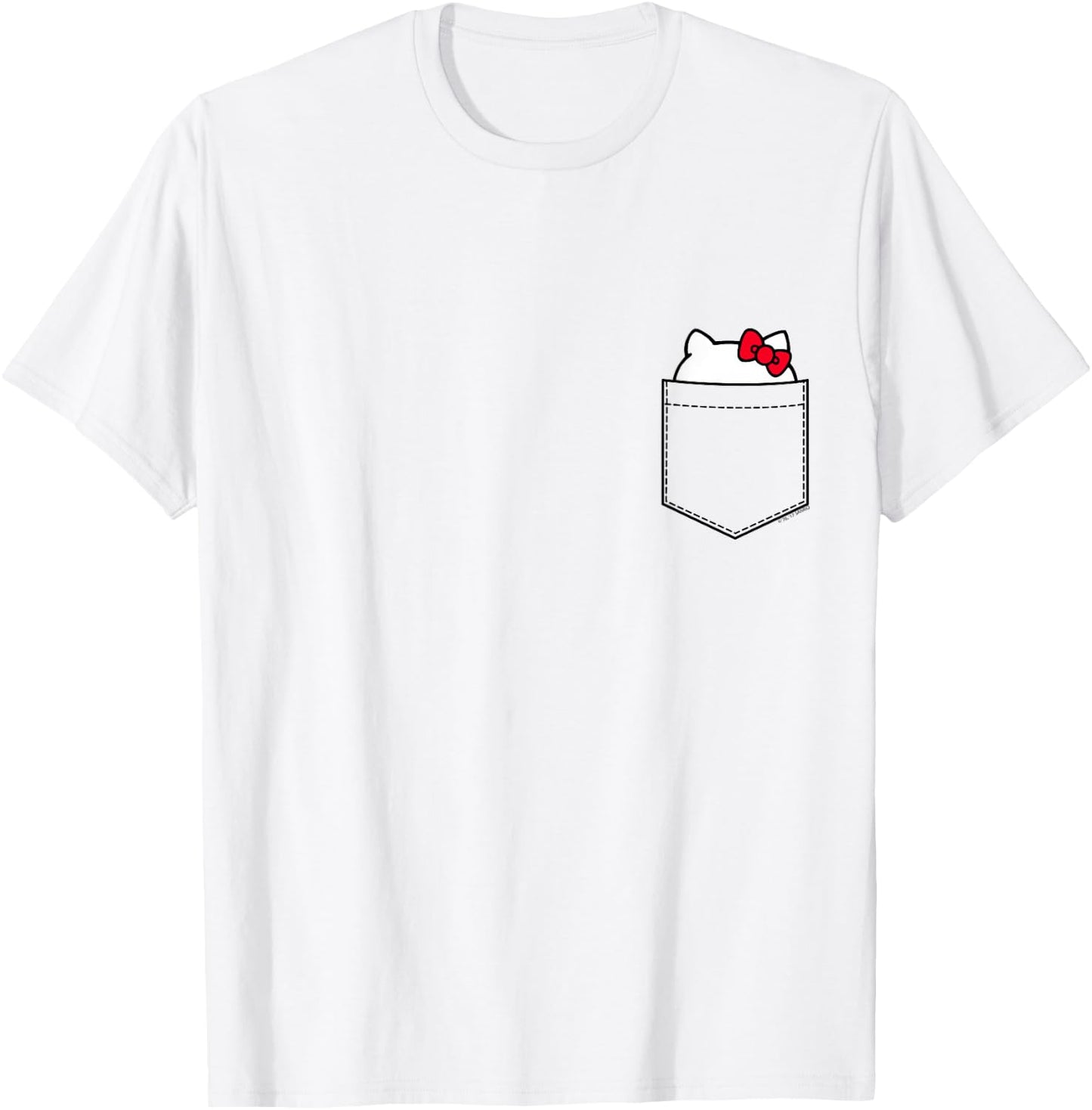 Hello Kitty Peeking Pocket Shirt T-Shirt - T-Shirt | White