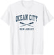 Ocean City New Jersey Vintage Nautical Paddles Sports Oars T-Shirt - T-Shirt | White