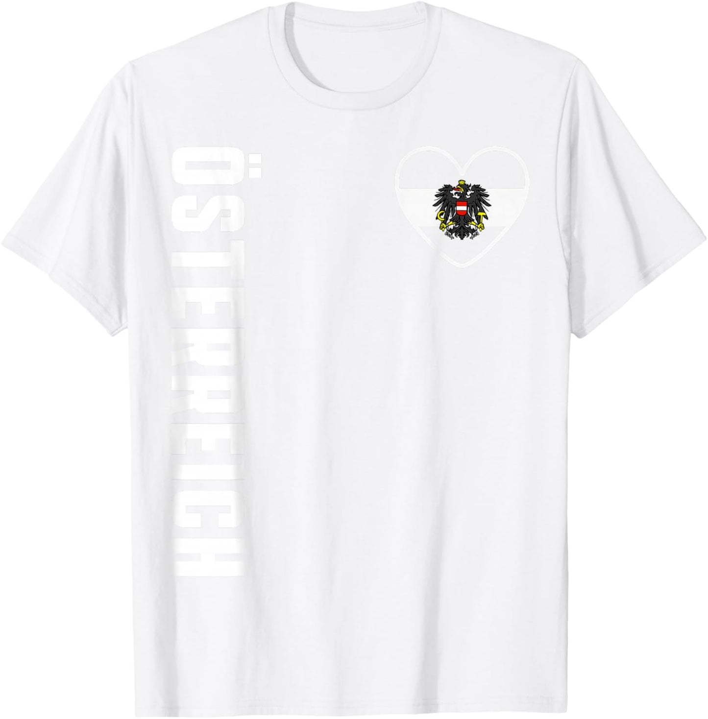 Österreich Flagge Adler Fan Austria Wappen Patriotisches T-Shirt - T-Shirt | White