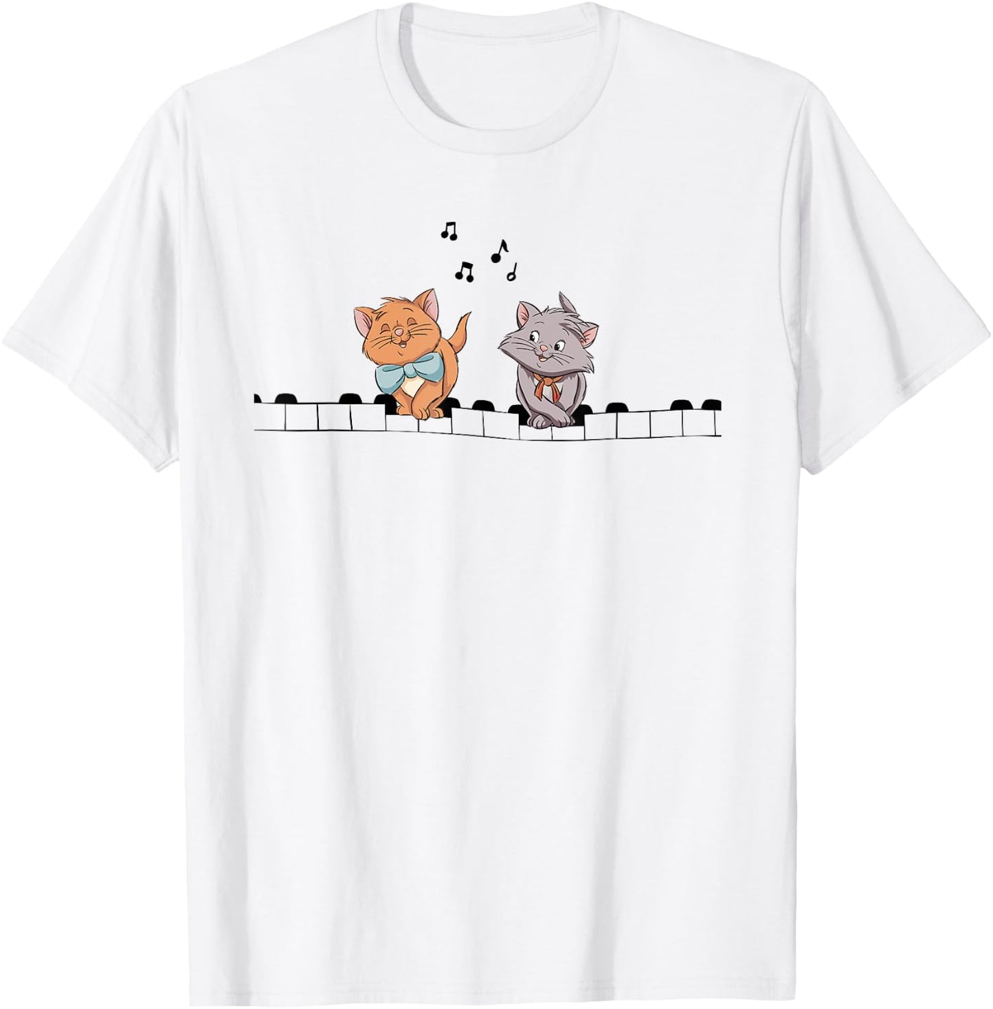 Disney Aristocats Piano Players , White T-Shirt - T-Shirt | White