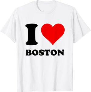 I Love Boston T-Shirt - T-Shirt | White