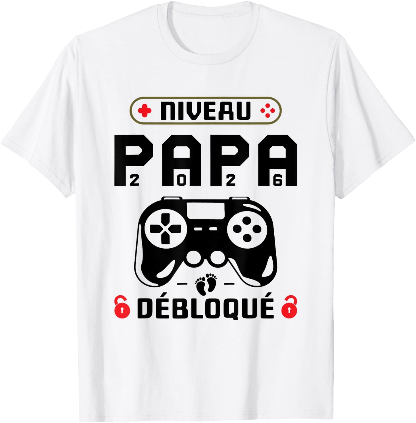 Dad Gamer in 2026 - Unlocked Dad Level Baby Riding T-Shirt - T-Shirt | White