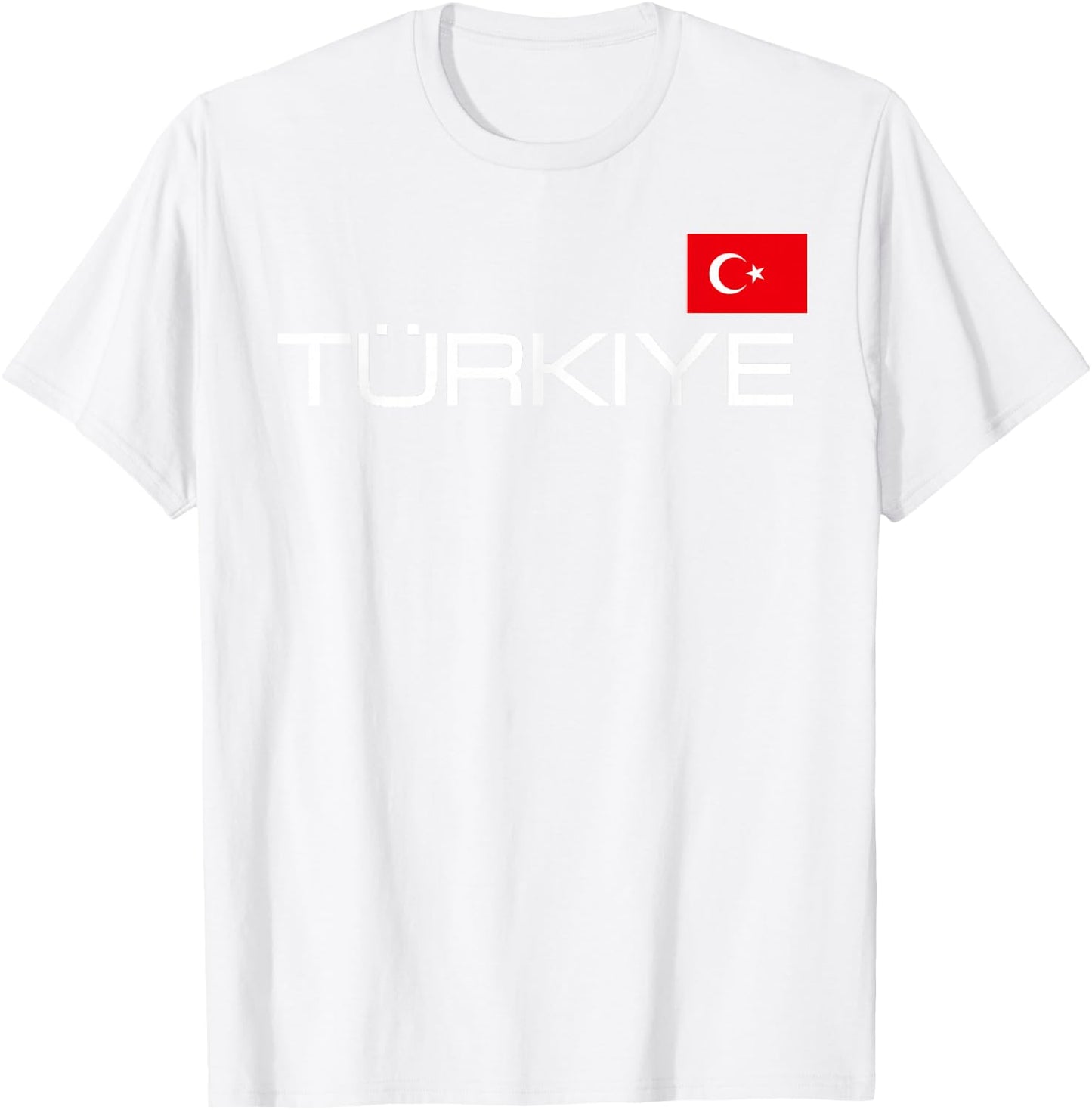 Turkiye Turkey Flag Turkish Sports Jersey Style T-Shirt - T-Shirt | White